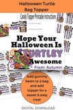 TURTLEY Awesome Halloween Canva Template Bag Topper Printable
