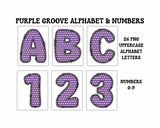 Groovy Alphabet Clipart Letters and Numbers