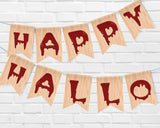 Bloody Wall Halloween Party Pennant Banner Printable