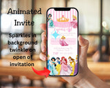 Fairy Tale Princess Mobile Party Invitation Editable Canva Link