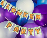 Chevron Pumpkin Canva Template Pennant Banner Printable