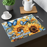 Sunflower and Butterflies Personalized Placemat