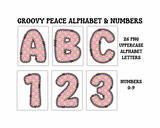 Groovy Alphabet Clipart Letters and Numbers