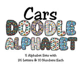 Cars Alphabet Clipart Set