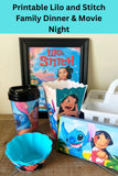 LILO and Stitch Family Dinner and Movie Night Printable Set