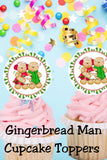 Gingerbread Man Cupcake Wrapper and Topper Printable