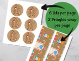 Gingerbread House Pringles Can Label Printable – Kids Christmas Party Favor