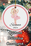 Ballerina Custom Christmas Ornament