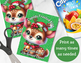 Reindeer Capri Sun Labels – Printable Christmas Drink Pouch Stickers for Kids