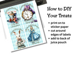 Vintage Alice in Wonderland Capri Sun Printable Label
