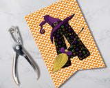 Chevron Witch Halloween Pennant Banner Printable