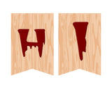 Bloody Wall Halloween Party Pennant Banner Printable