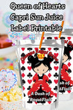 Alice in Wonderland Capri Sun Printable Labels