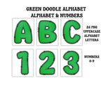 Primary Colors Doodle Alphabet