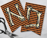 Halloween Bones Pennant Banner Canva Template