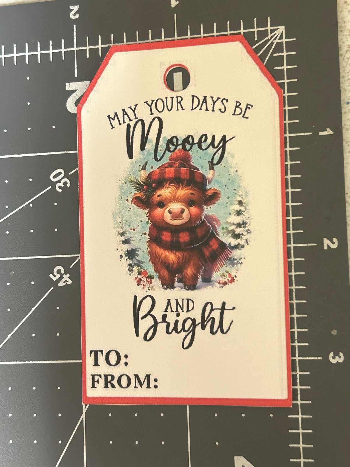 Mooey and Bright Christmas Gift Tags Printable