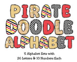 Pirate Alphabet Clipart Set