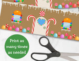 Gingerbread House Pringles Can Label Printable – Kids Christmas Party Favor