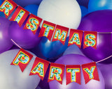 Christmas ABC Printable Pennant Banner with Canva Template