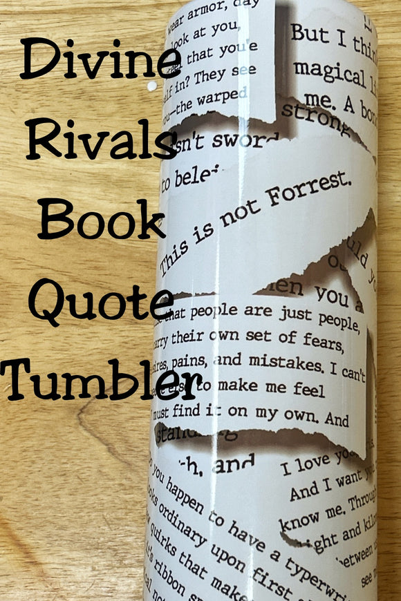 Divine Rivals Book Quote Tumbler