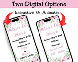 Floral Mothers Day Digital Invitation