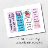 Valentine Printable Bookmarks
