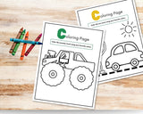 Cars Preschool Activity Book Printable