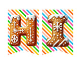 Gingerbread Printable Pennant Canva Template