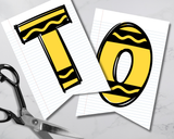 Crayon Printable Pennant Banner Canva Template