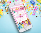 Fairy Tale Princess Mobile Party Invitation Editable Canva Link