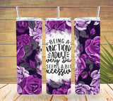 Being a Functional Adult Purple Tumbler   *699