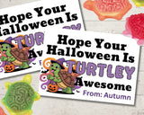 TURTLEY Awesome Halloween Canva Template Bag Topper Printable