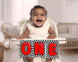 Checkered Flag Racing Birthday Pennant Banner Printable