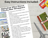 Baseball Alphabet Hershey Candy Bar Wrapper Printable