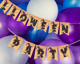 Chevron Witch Halloween Pennant Banner Printable