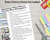 Cool Bunny Easter Alphabet Hershey Candy Bar Wrapper Printable