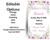 Floral Mothers Day Digital Invitation