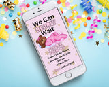We Can Barely Wait Editable Digital Invitation