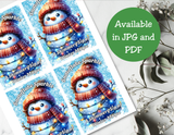 Snowflake Sparkle Capri Sun Label Printable