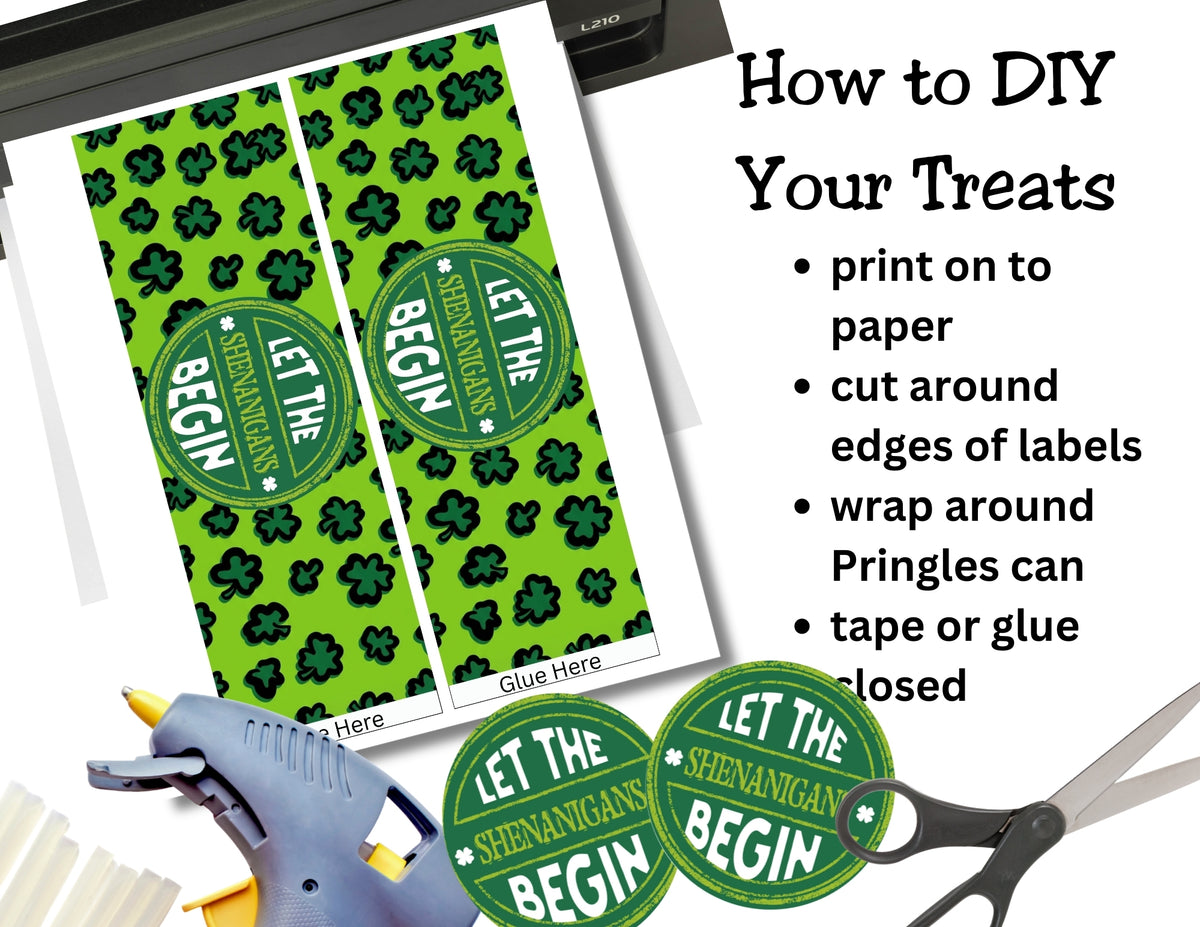 Let The Shenanigans Begin Pringles Can Label Printable