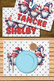 Patriotic Gnomes Custom placemat for 4th of July