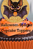 Glitter Halloween Cupcake Topper Printable