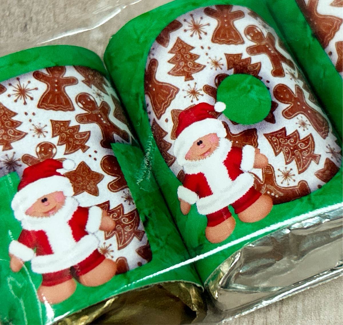 Gingerbread Santa Alphabet Hershey Candy Bar Wrapper Stocking Stuffer Printable