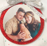 Glitter Photo Acrylic Ornament