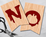 Bloody Wall Halloween Party Pennant Banner Printable