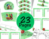 Bookworm Back to School Breakfast Printable Set