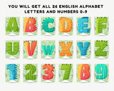 Dinosaur Printable Pennant Banner Canva Template