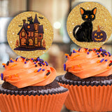 Glitter Halloween Cupcake Topper Printable
