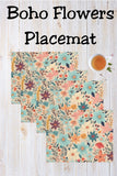 Boho Flowers Placemat, 1pc