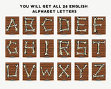 Halloween Bones Pennant Banner Canva Template